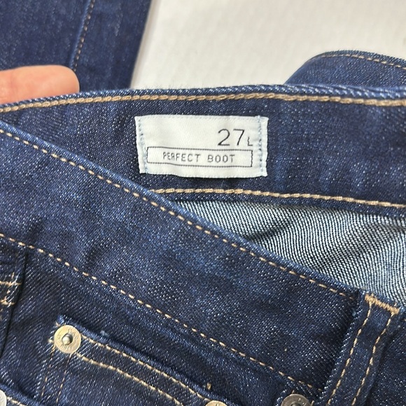 GAP | Perfect Boot Dark Wash Denim Jeans w/ Manufacture Fade | Size 27L - Picture 9 of 10